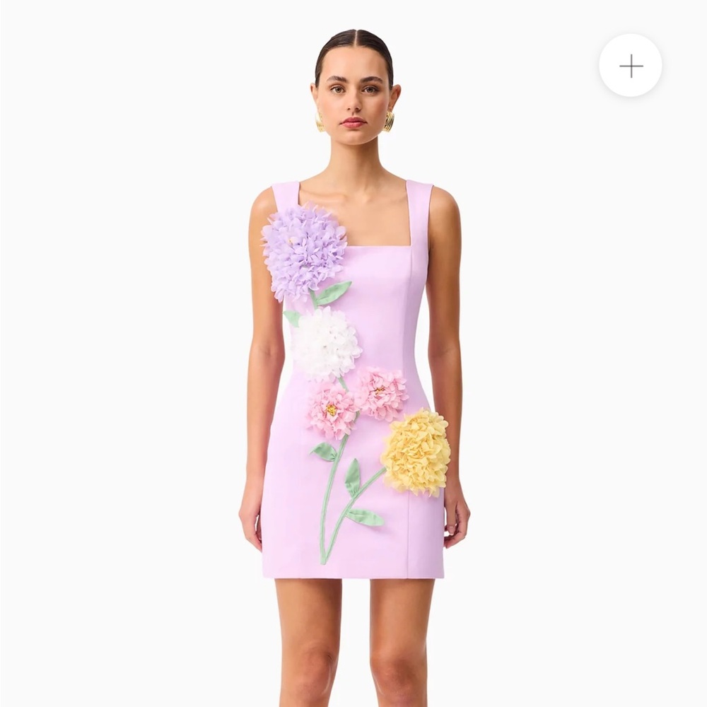 Elliatt Lilac Dress with Floral Accents